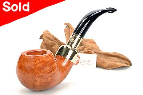 La Savinelli Giubileo DOro Bent Apple Spigot 750er Gold 6mm Fil